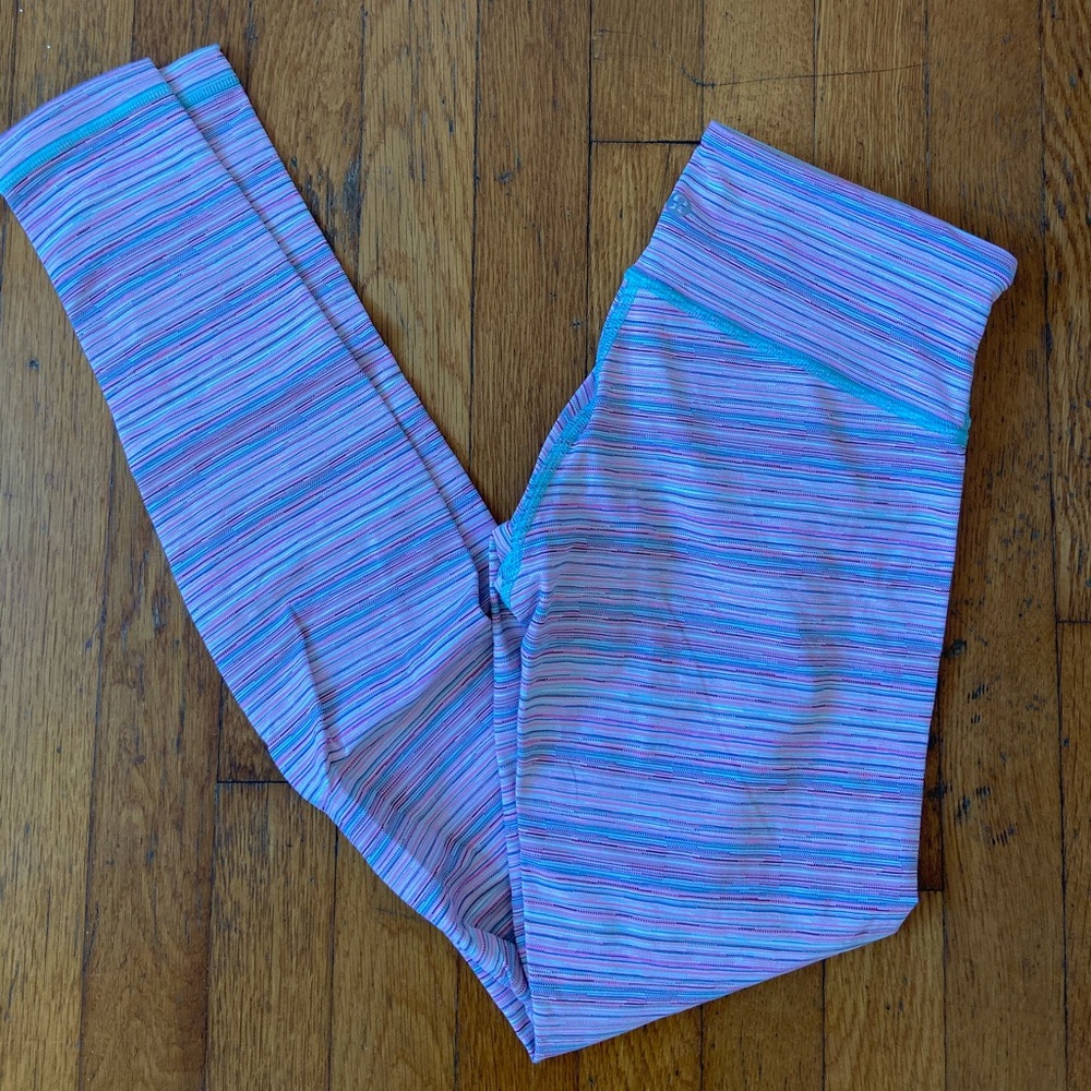 LULULEMON MULTICOLOR STRIPED LEGGINGS